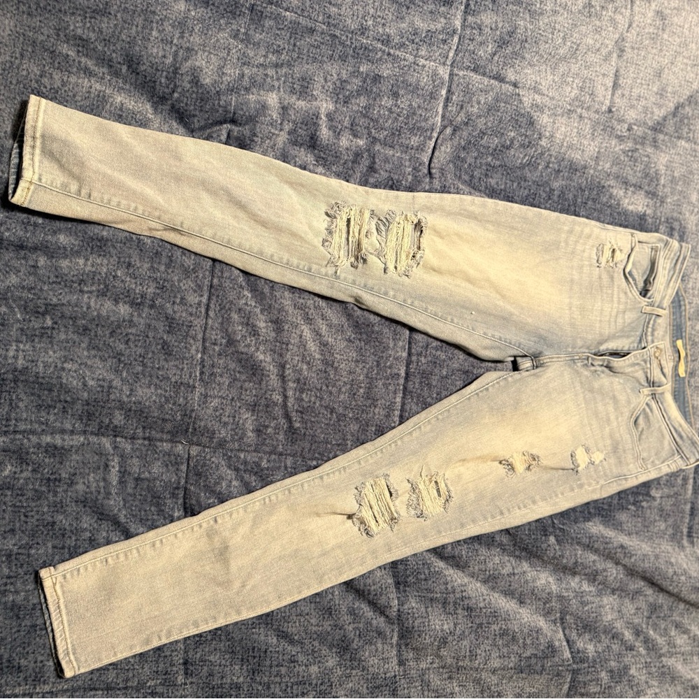 Levi's Light Blue Distressed Skinny Jeans